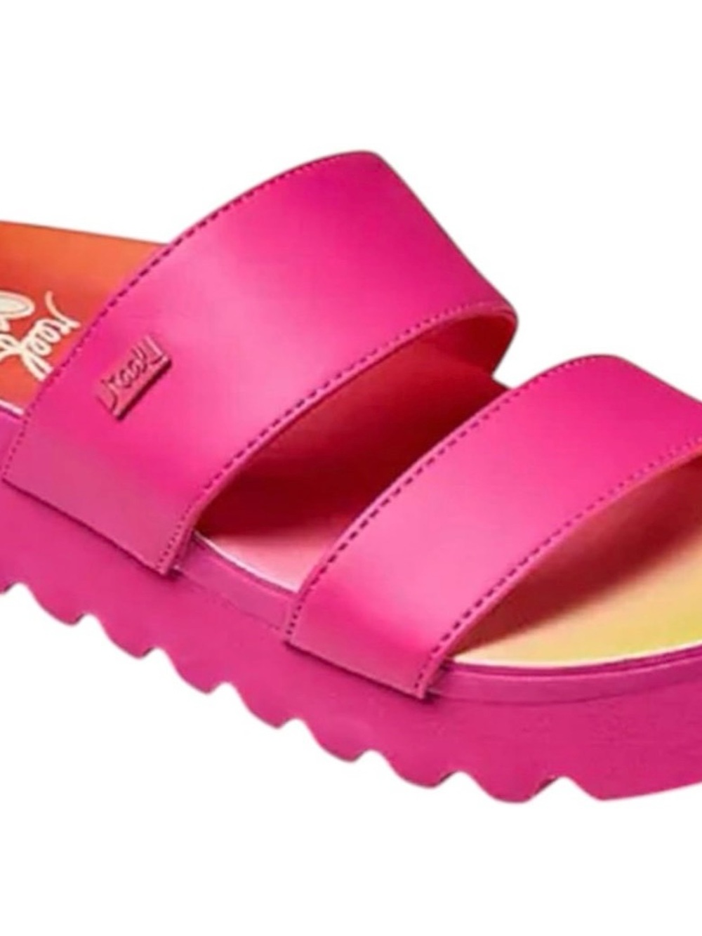 Reef Bright Pink ombré  Women's Double Strap Platform Slide Sandals
